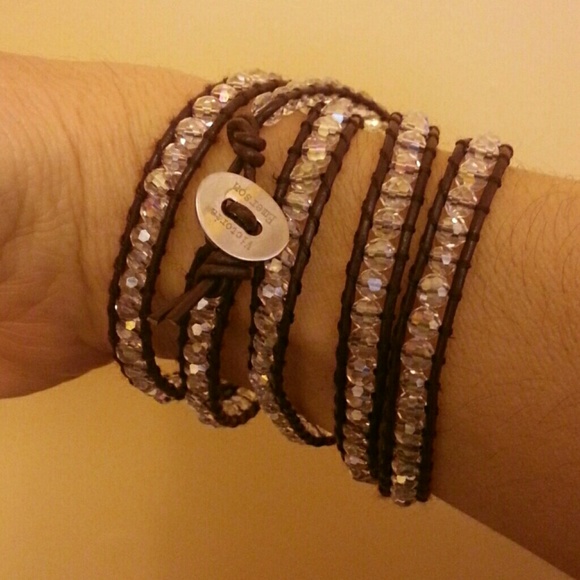 Victoria Emerson leather wrap  bracelet (NWOT)