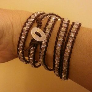 Victoria Emerson leather wrap  bracelet (NWOT)
