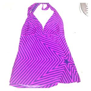 💛Adorable Pink and Navy Swim Top