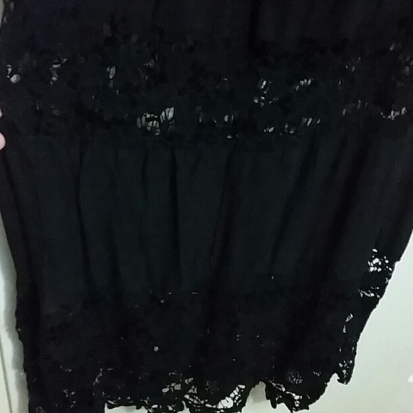 Black maxi dress with lace bottom
