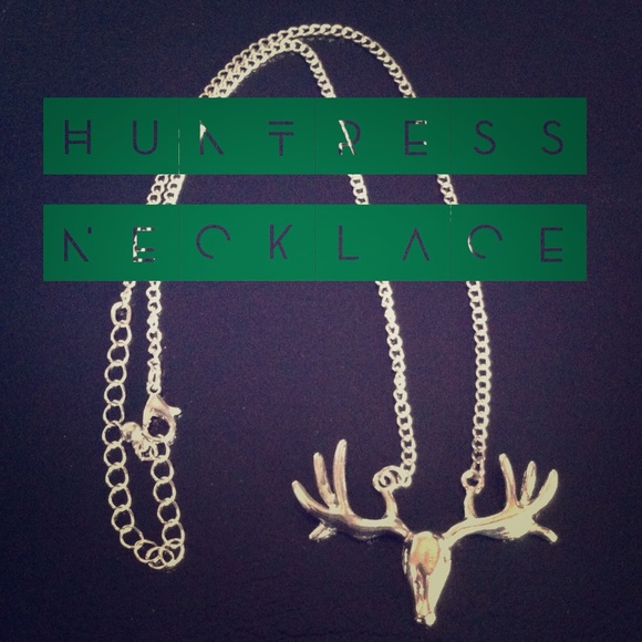Silver Necklace with Deer Head Pendant