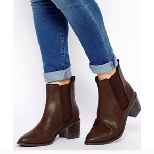 Brown ASOS Roar Chelsea Boots