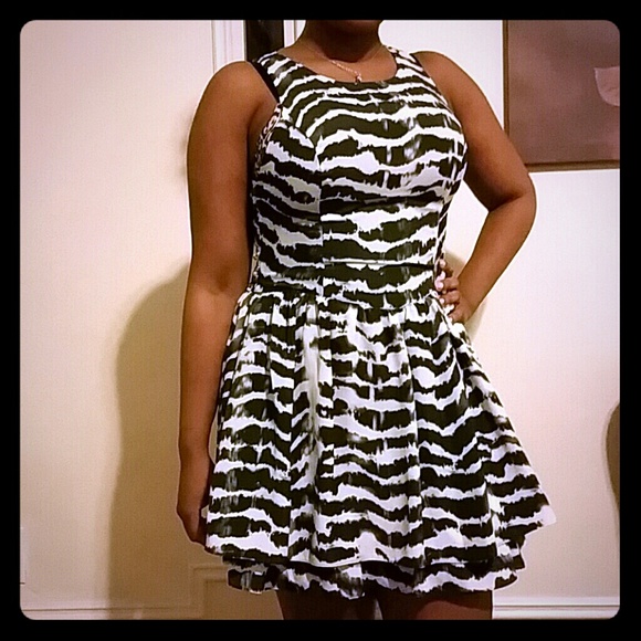 Zebra print summer dress.