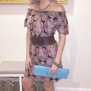 Paisley floral dress for fall spring or summer