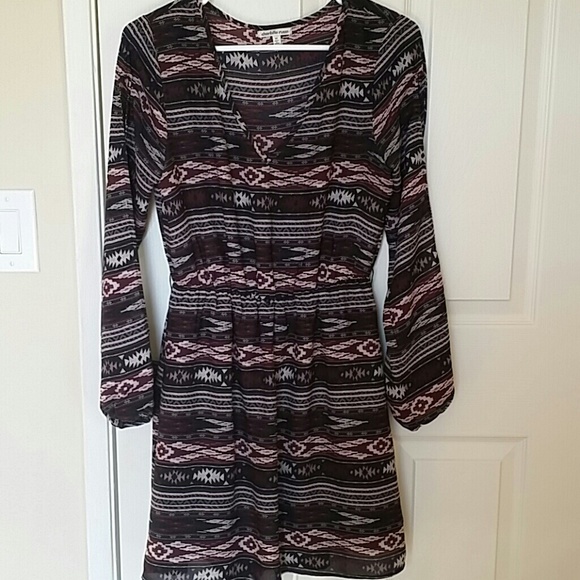 Aztec burgundy  dress