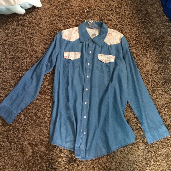 Blue button up shirt