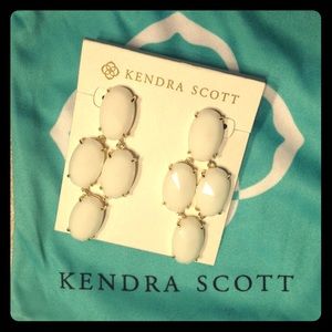 White Kendra Scott Earrings