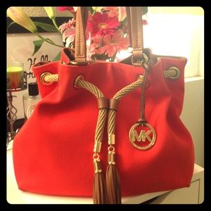 Michael Kors Marina Large Gathered Canvas Tote