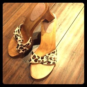 MIA animal print clog heels