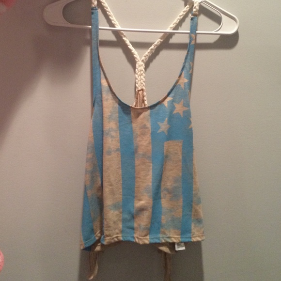 American Flag crop top
