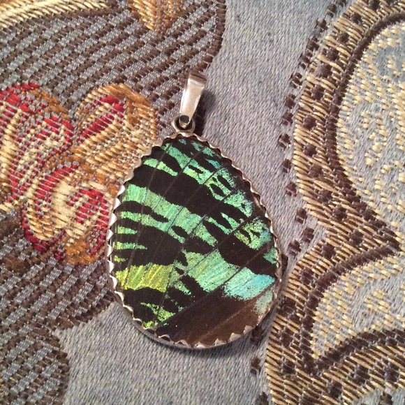 Butterfly & silver pendant Price Drop - Picture 1 of 3