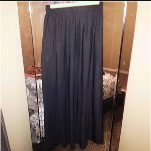 MNG olive green maxi skirt