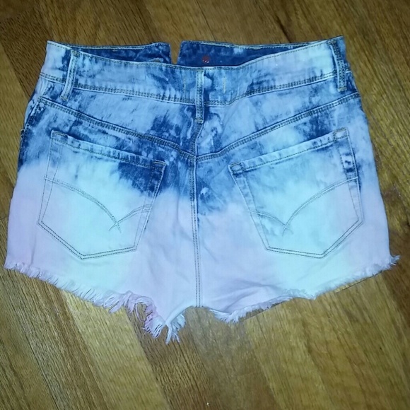 Bullhead Tie Dye High Waisted Ombre Shorts