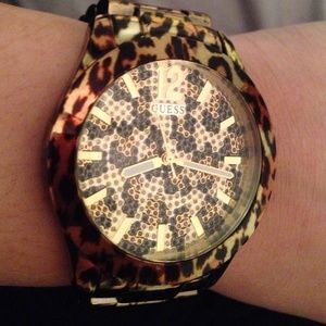 Guess leopard watch