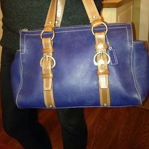 Navy coach purse