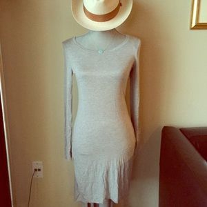 High-low long sleeve dress