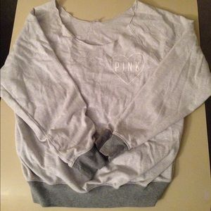 Vs Pink Off The Shoulder Sweatshirt