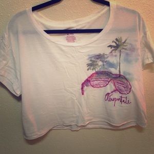 Aeropostale Beach print Crop Top
