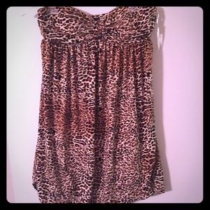 Leopard cheetah tube top dress