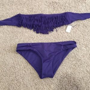 NWOT l*space fringe bikini top & bottom