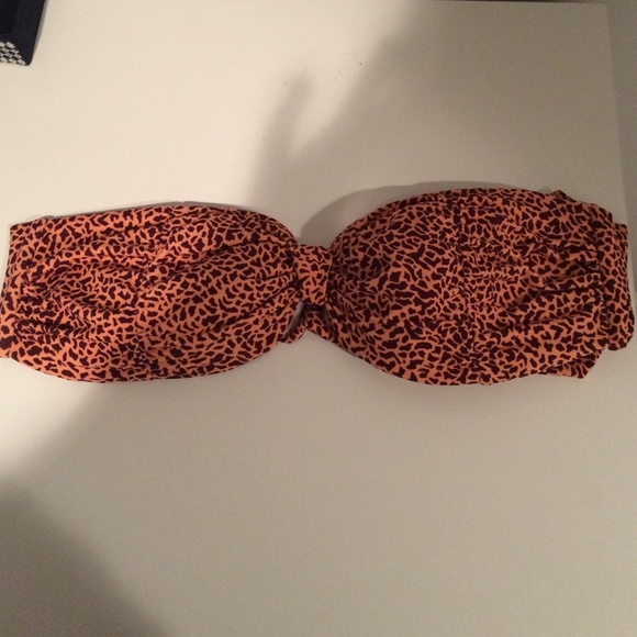 Pink/brown bikini top