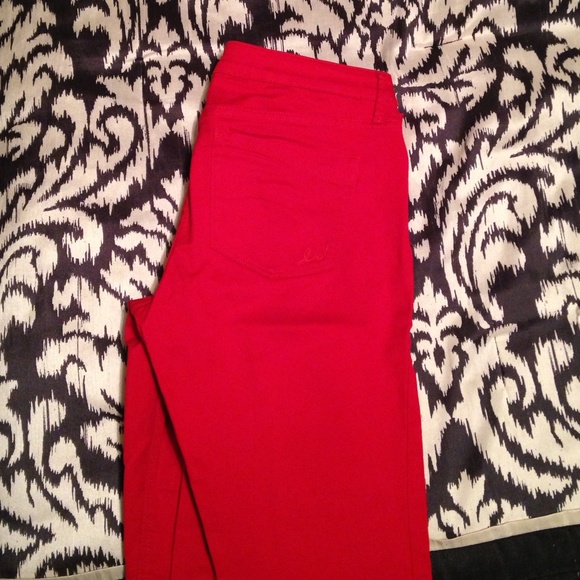 Express Red Skinny Jeans