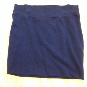 Royal blue mini skirt