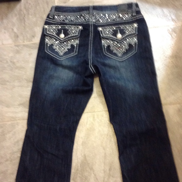 Love Nation embellished boot cut jeans