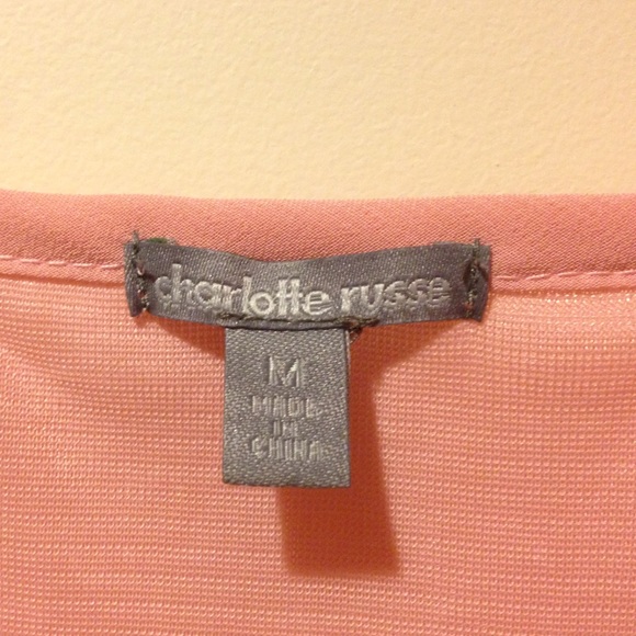 Boho Charlotte Russe pastel pink lace tank top - Picture 3 of 4