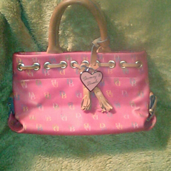 Designer handbag pink- leather tassels