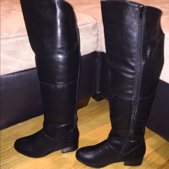 Over the knee black boots size 7 1/2