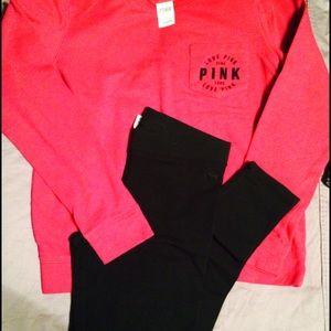 PINK sweatshirt/legging set