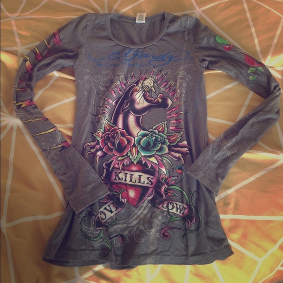 Ed Hardy Panther long sleeved top