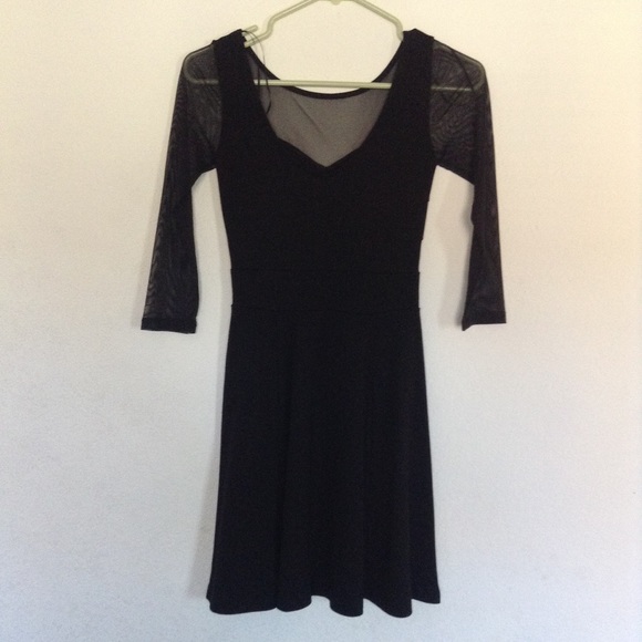 Black Mesh Dress - Picture 2 of 2