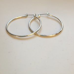 Classic silver hoop earrings. Not American Eagle.