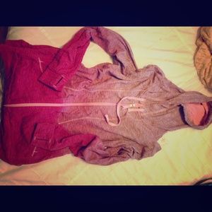 Pink ombré athletic zip up