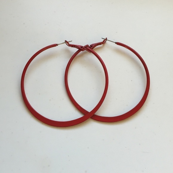🔺Red hoop earrings🔺