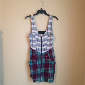 URBN renewal flannel zip up dress-size s/m
