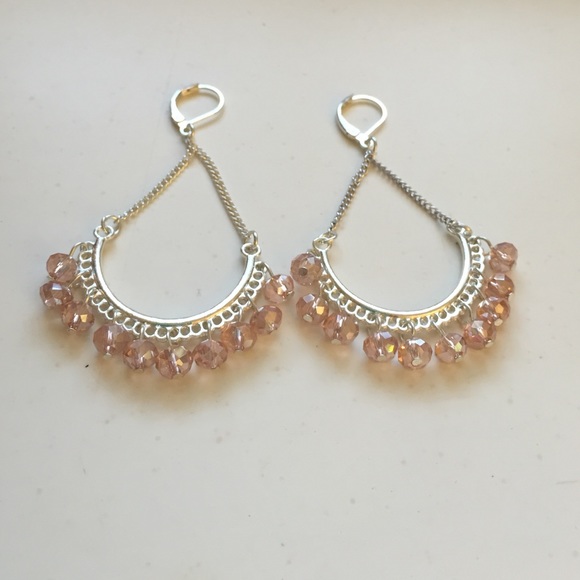 💖Light pink beaded earrings💖