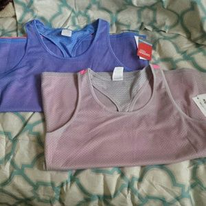 Set of 2 Revesible Workout Mesh Tanks