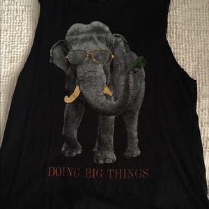 "Doing Big Things" elephant muscle tee