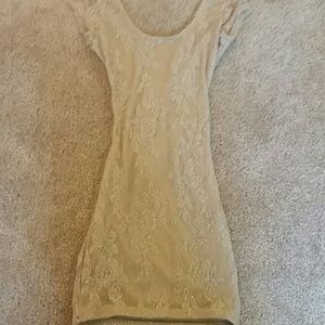 Nude bodycon dress