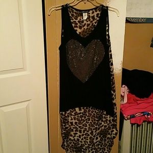 Leopard  print High low top