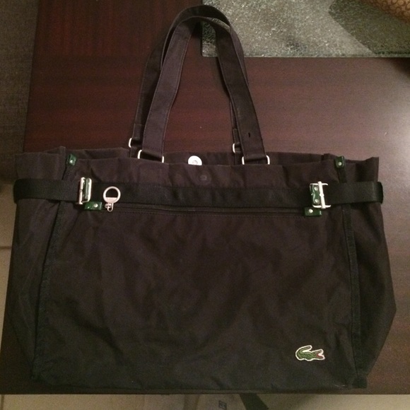 Black Lacoste tote