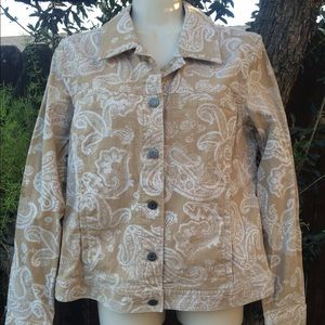Tan W/Paisley Design, Cotton Jacket