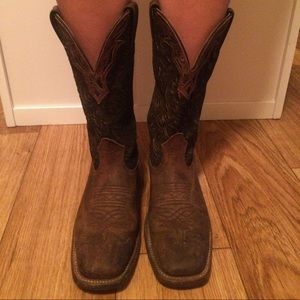 Boulet Square Toe Cowboy Boots