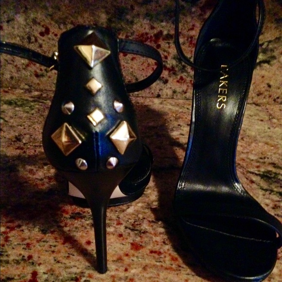 Brand new black studded heels