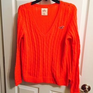 Orange Hollister sweater NWOT.