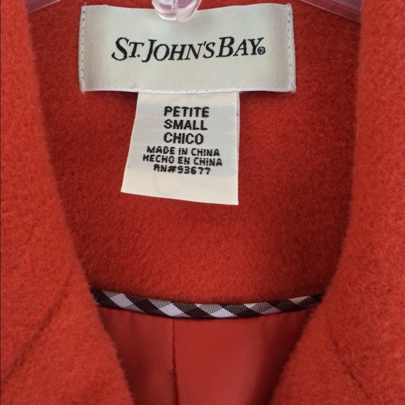 New Double Breasted Peacoat W/Brown CalicoButtons - Picture 4 of 4