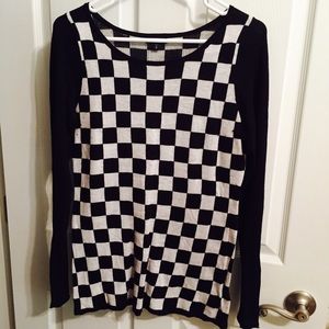 Express sweater checker board